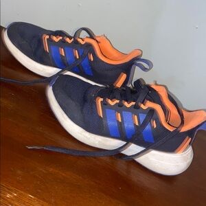 Adidas Kids Black and Orange Sneakers